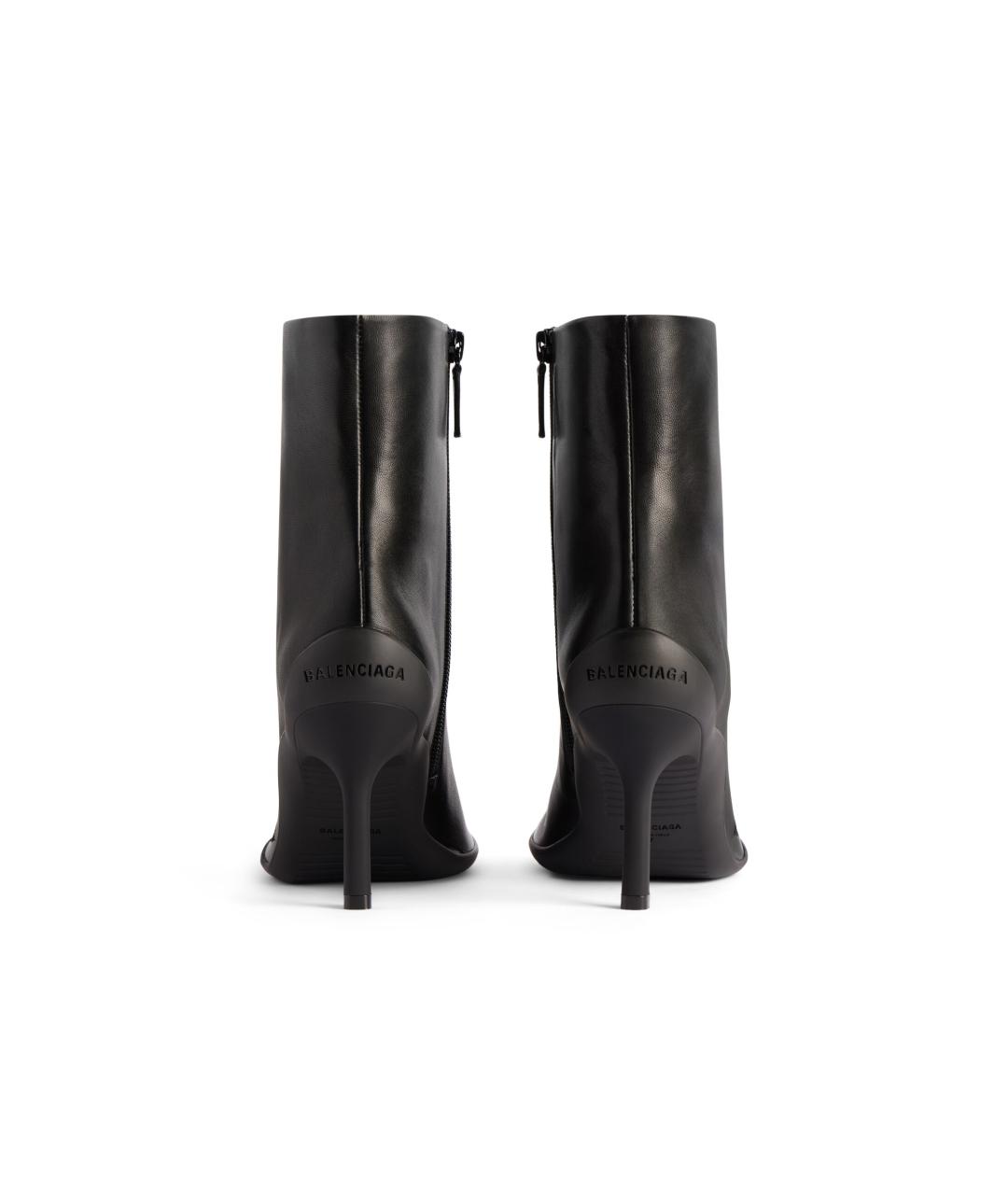 BALENCIAGA Черные кожаные ботильоны, фото 5