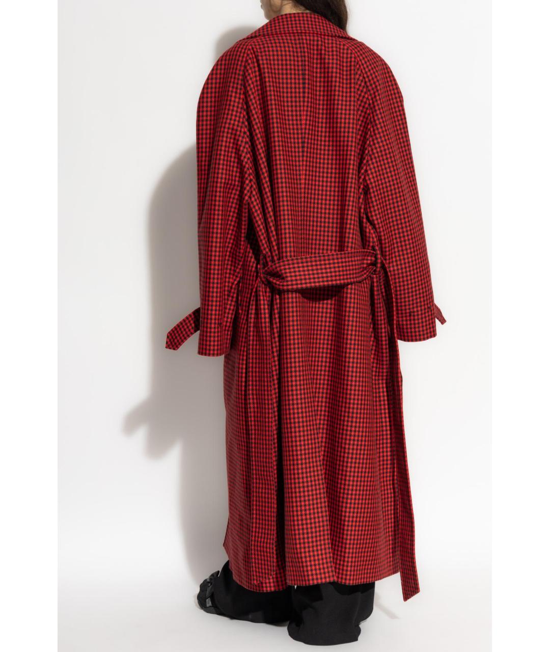 BALENCIAGA Красное хлопковое пальто, фото 4