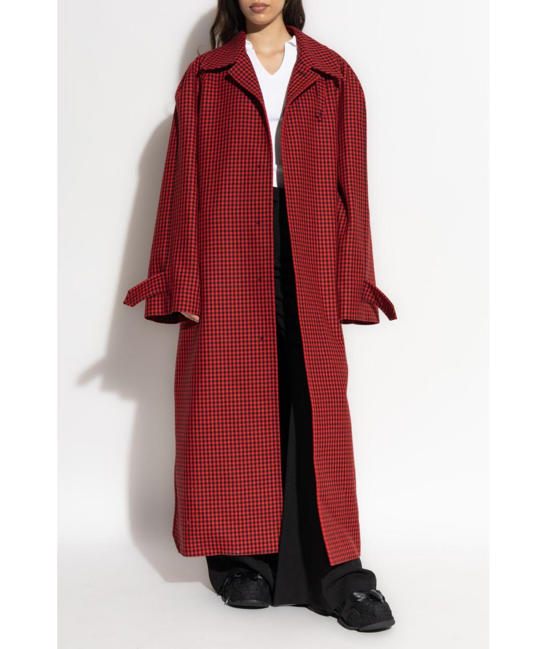 BALENCIAGA Красное хлопковое пальто, фото 3