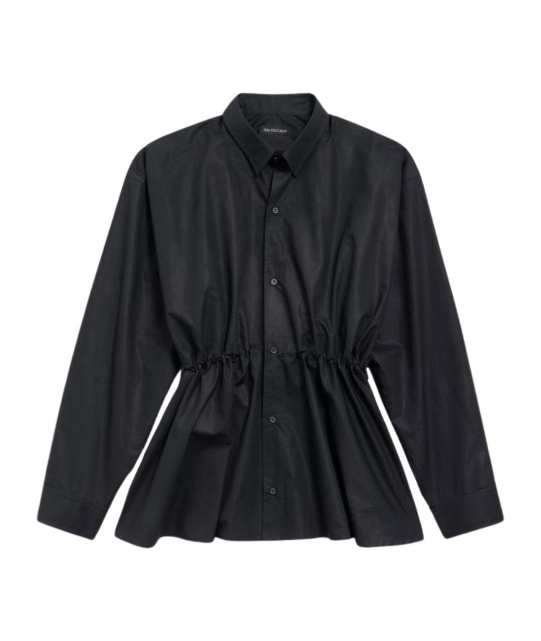 BALENCIAGA Черная хлопковая рубашка, фото 1