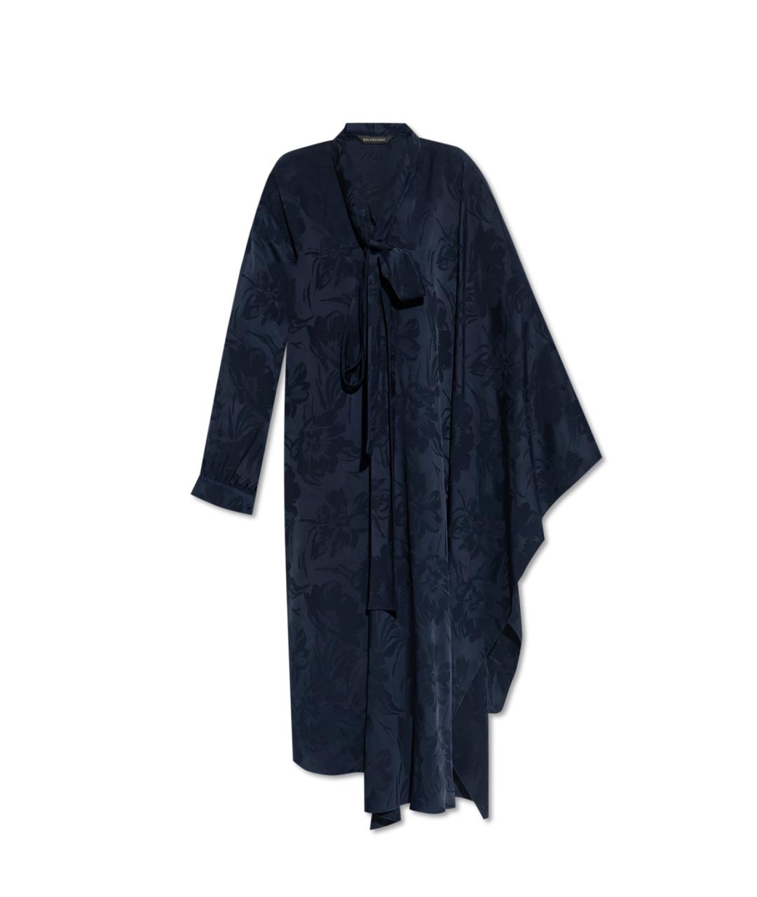 BALENCIAGA Синее вискозное платье, фото 6