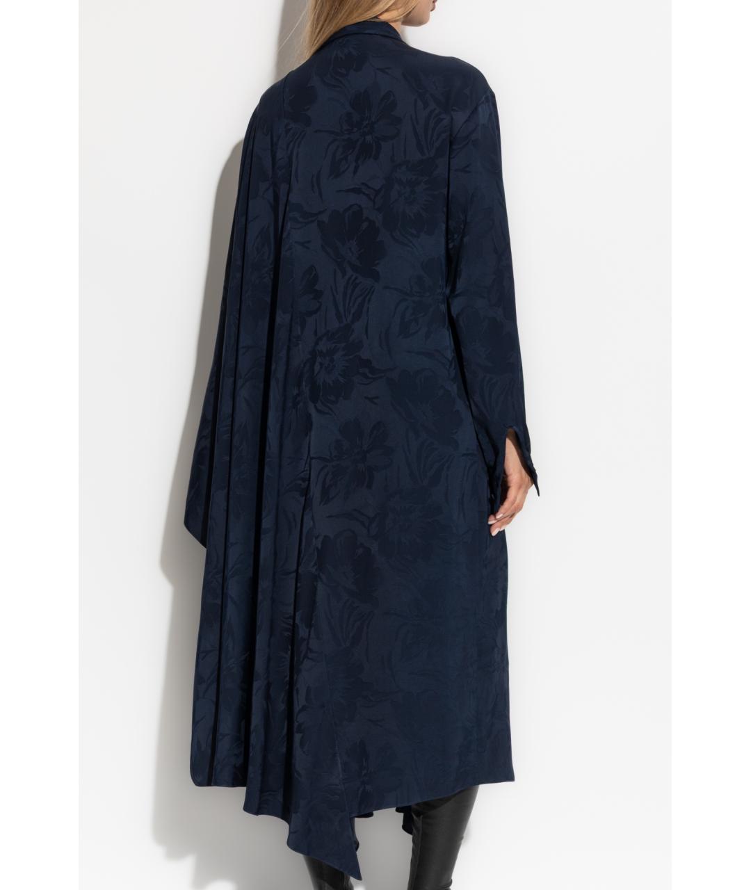 BALENCIAGA Синее вискозное платье, фото 4