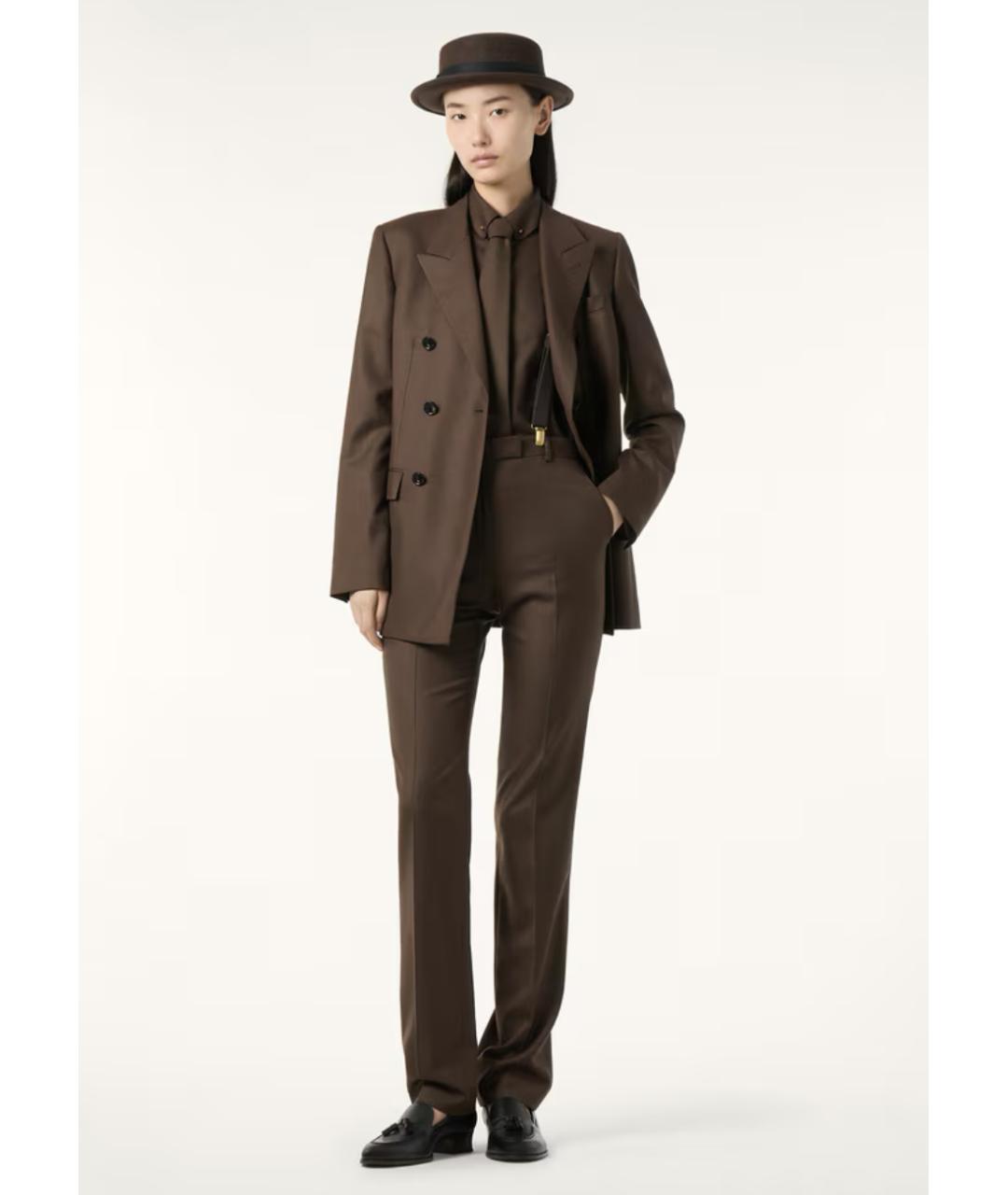 LORO PIANA Коричневый шерстяной жакет/пиджак, фото 5