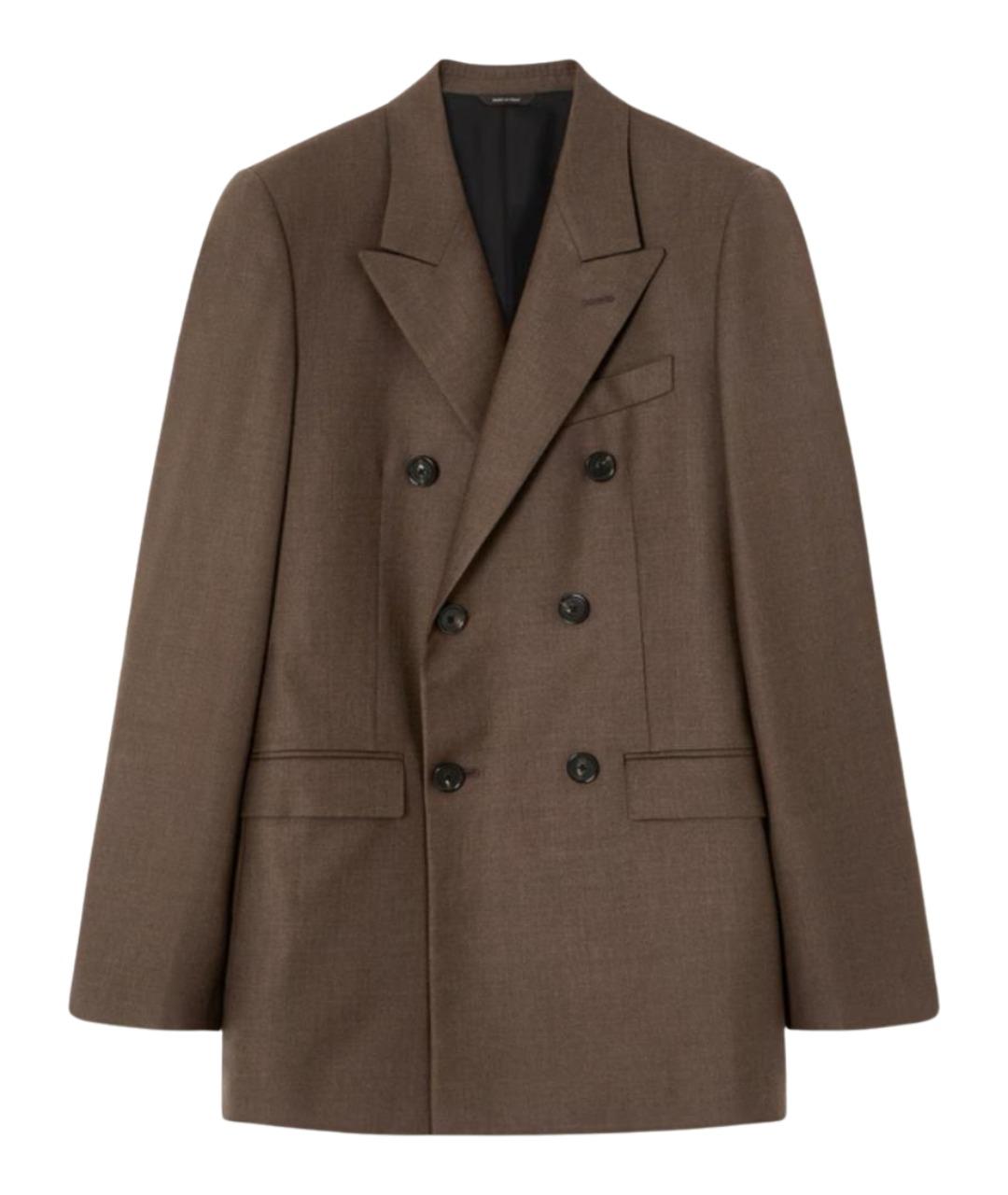 LORO PIANA Коричневый шерстяной жакет/пиджак, фото 1