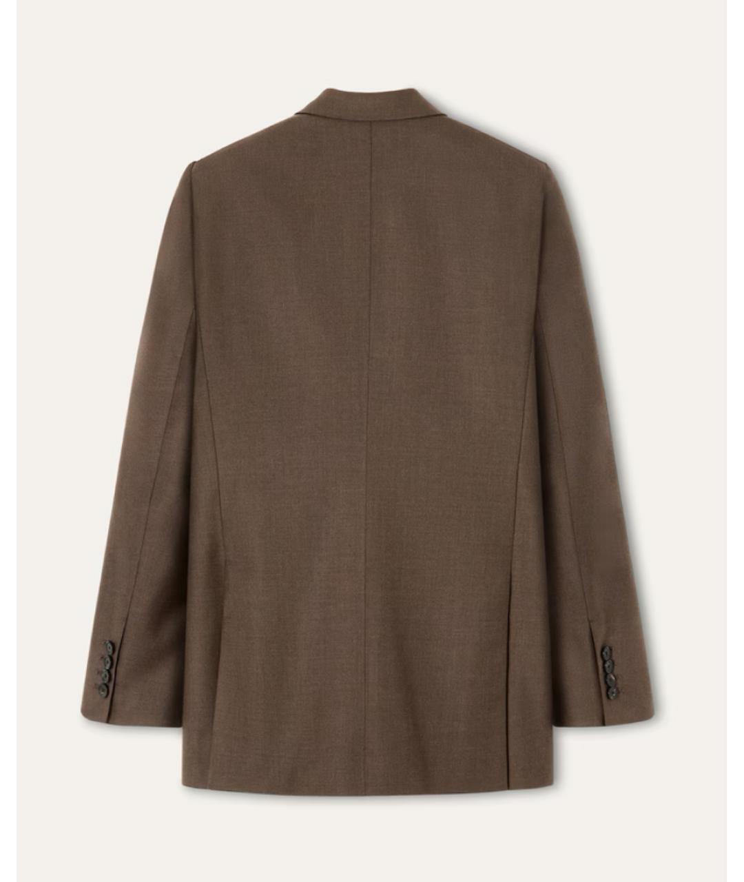LORO PIANA Коричневый шерстяной жакет/пиджак, фото 2