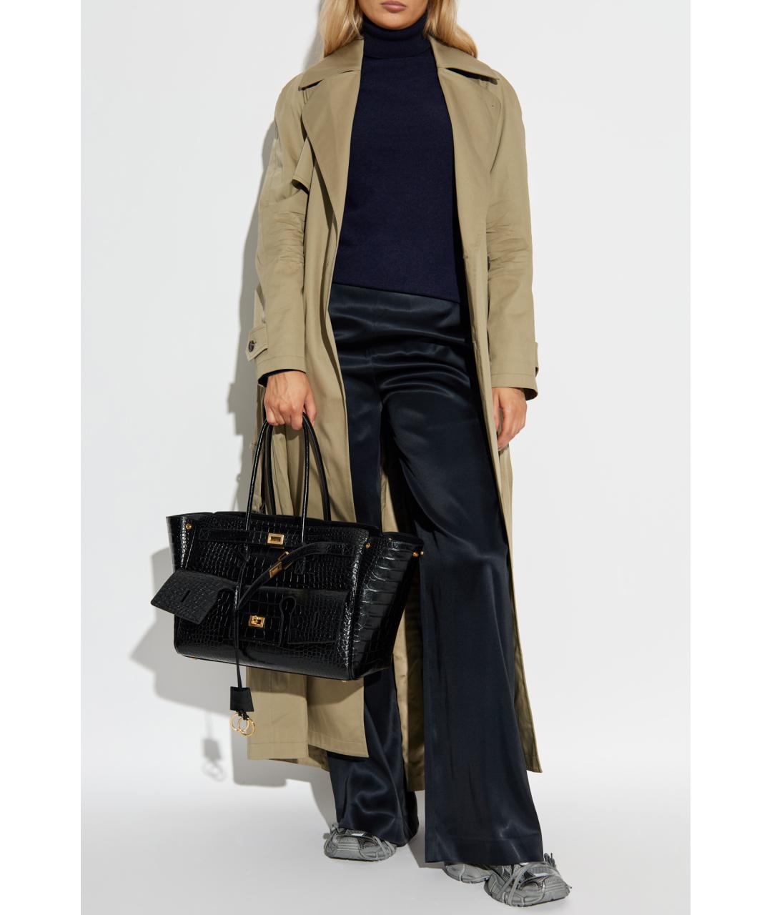 BALENCIAGA Бежевый хлопковый тренч/плащ, фото 2