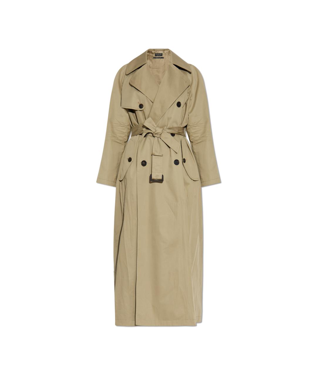 BALENCIAGA Бежевый хлопковый тренч/плащ, фото 6