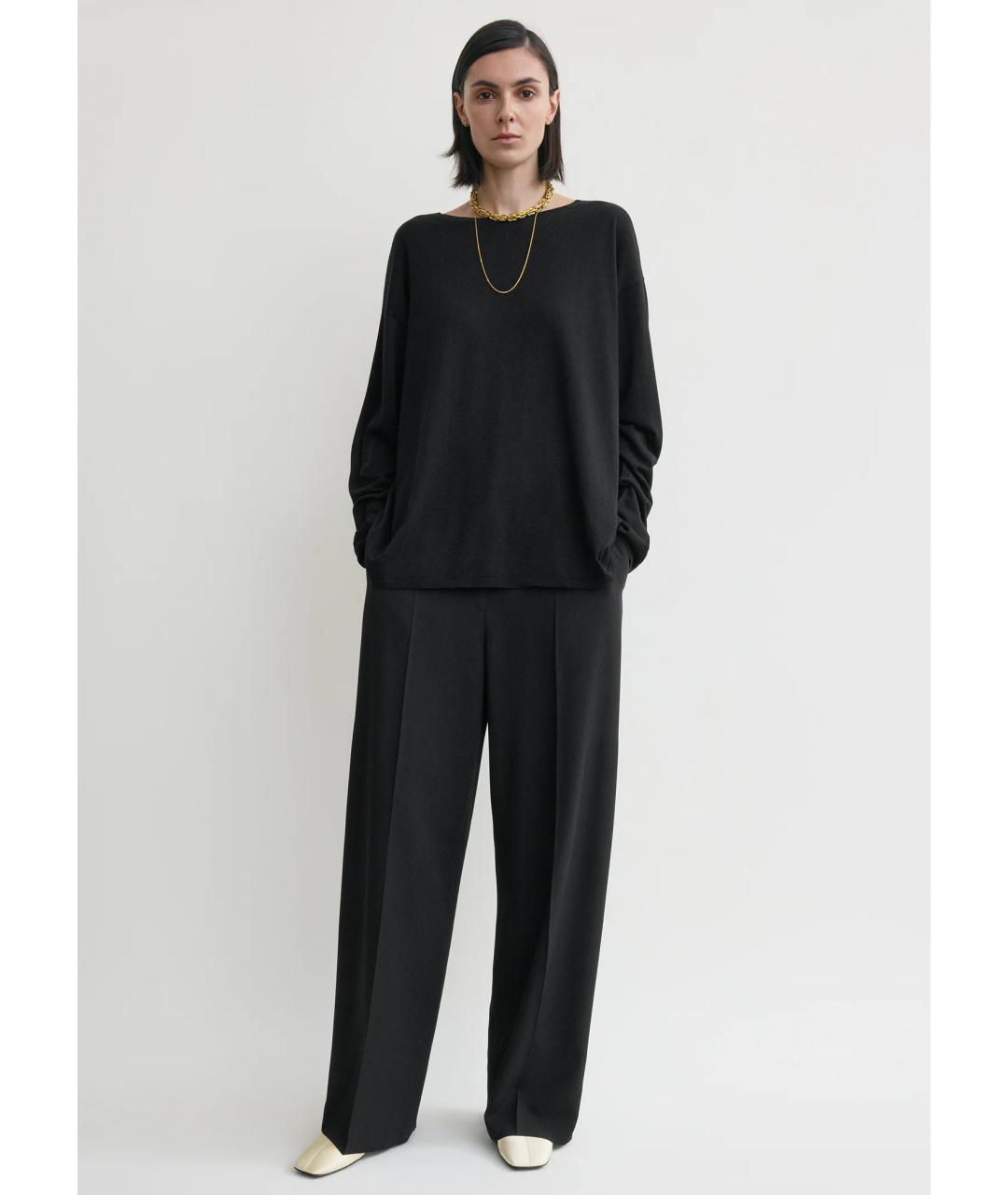 TOTEME Черный шерстяной джемпер / свитер, фото 2