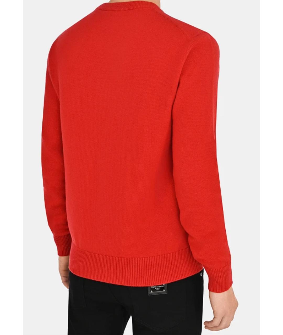 DOLCE&GABBANA Красный шерстяной джемпер / свитер, фото 3