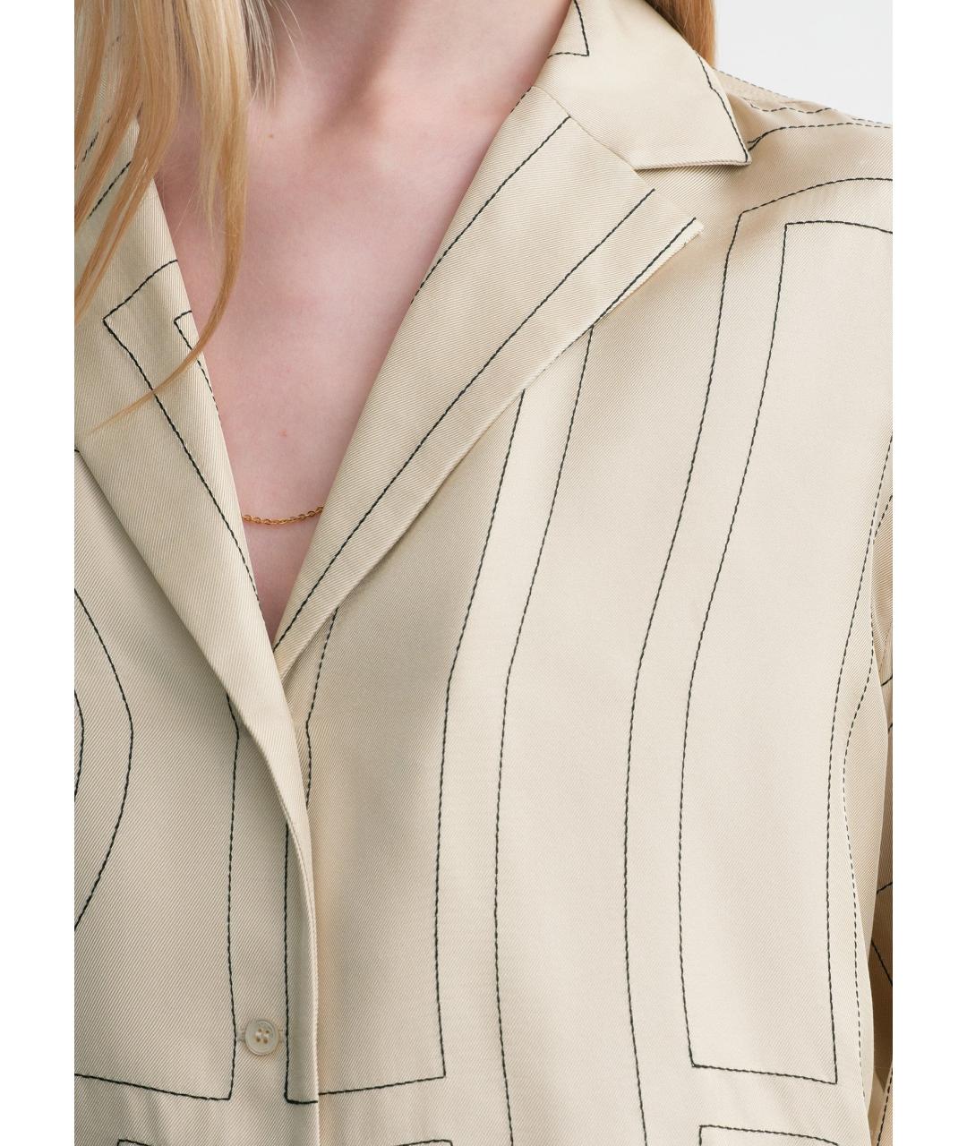 TOTEME Белый шелковый костюм с брюками, фото 6