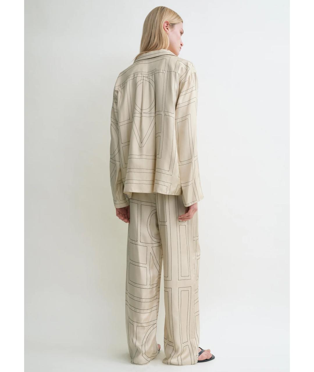 TOTEME Белый шелковый костюм с брюками, фото 5