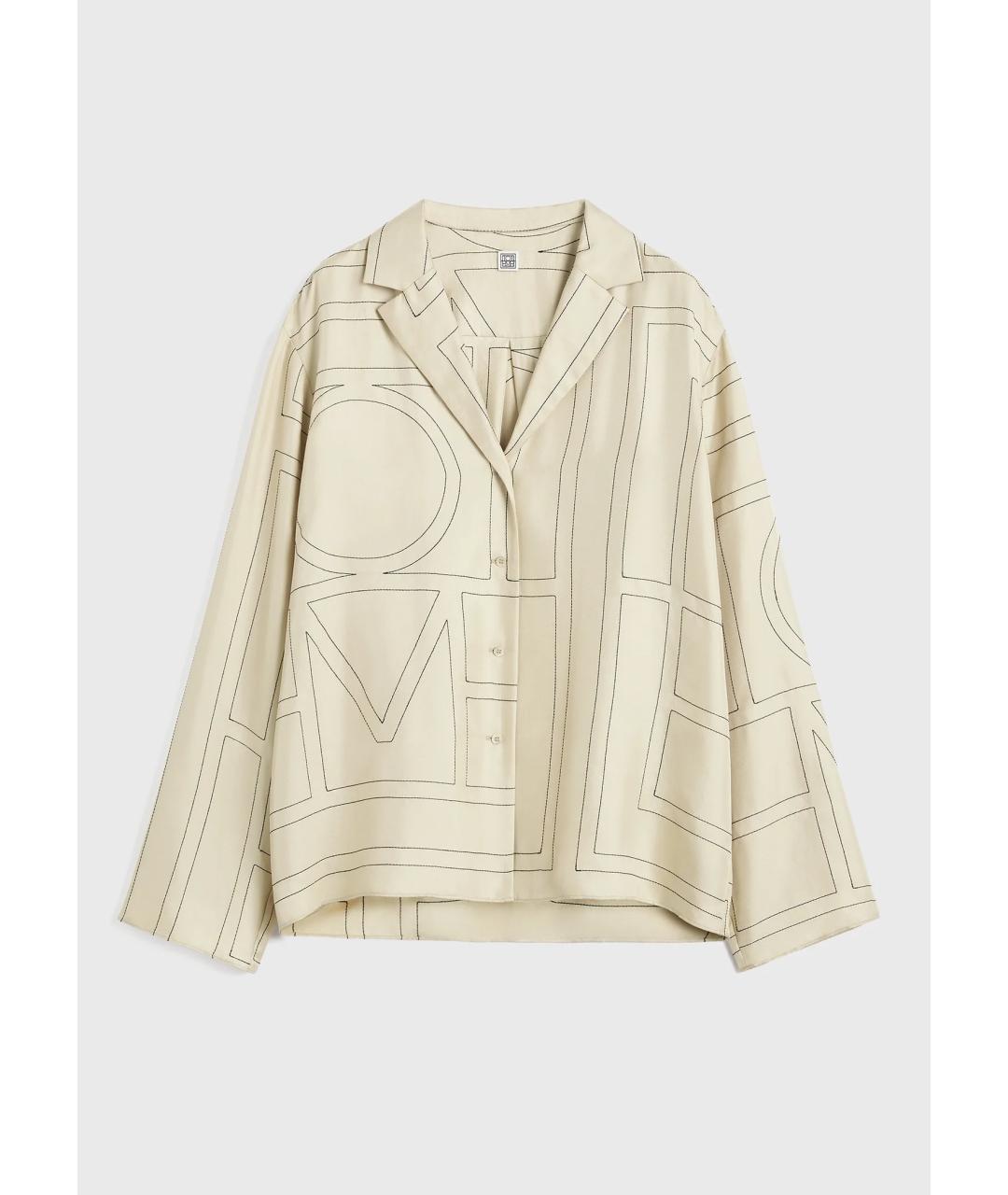 TOTEME Белый шелковый костюм с брюками, фото 8