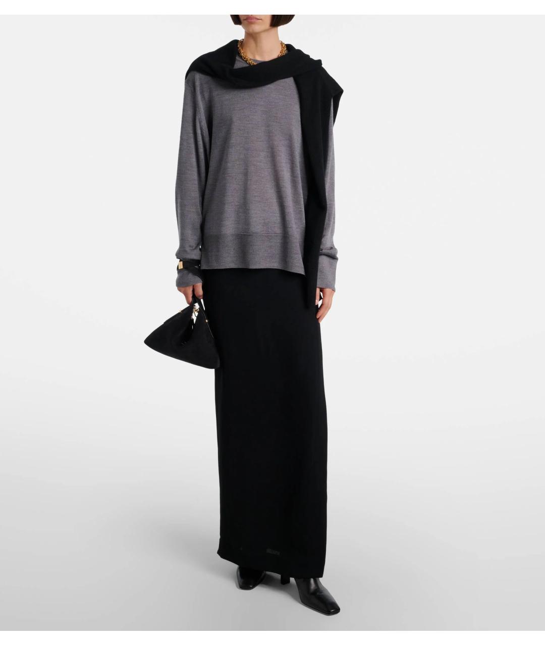 TOTEME Серый шерстяной джемпер / свитер, фото 2