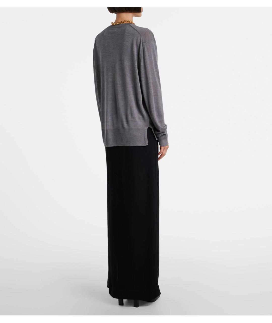 TOTEME Серый шерстяной джемпер / свитер, фото 3