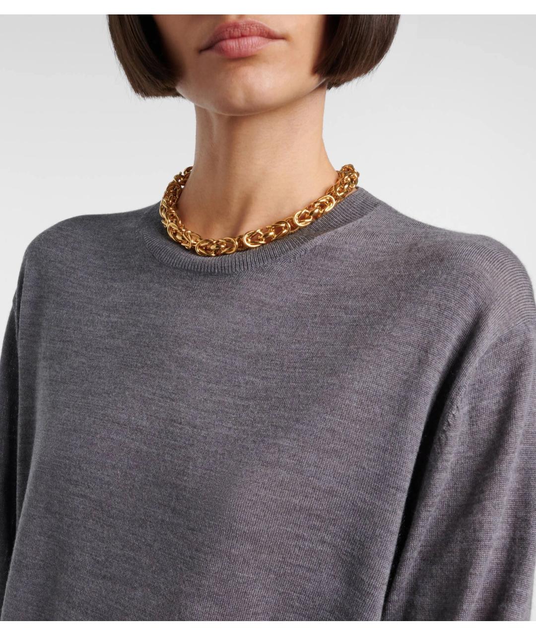 TOTEME Серый шерстяной джемпер / свитер, фото 4