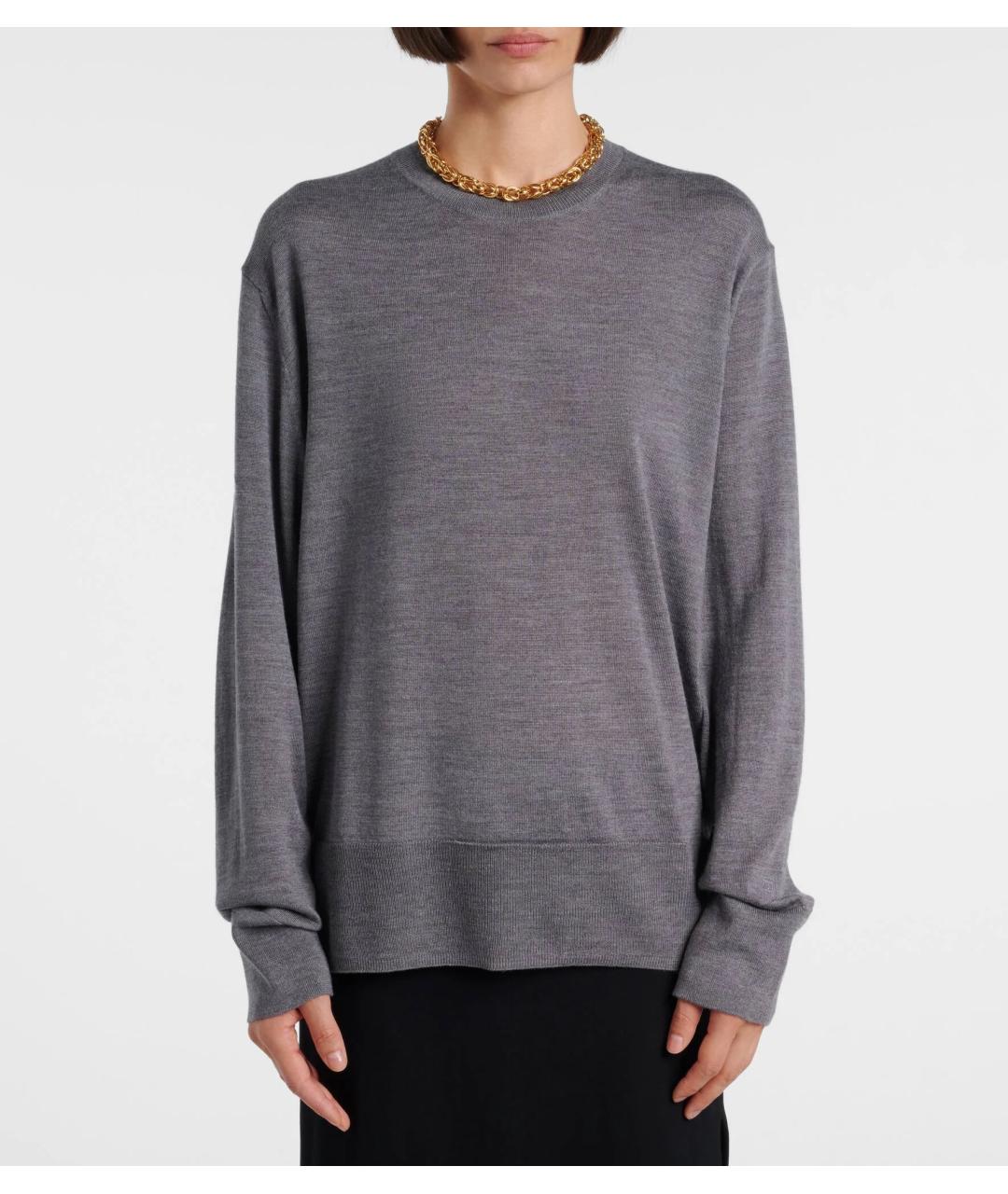 TOTEME Серый шерстяной джемпер / свитер, фото 6