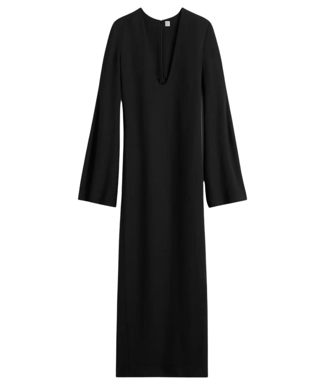 TOTEME Черное вискозное повседневное платье, фото 1