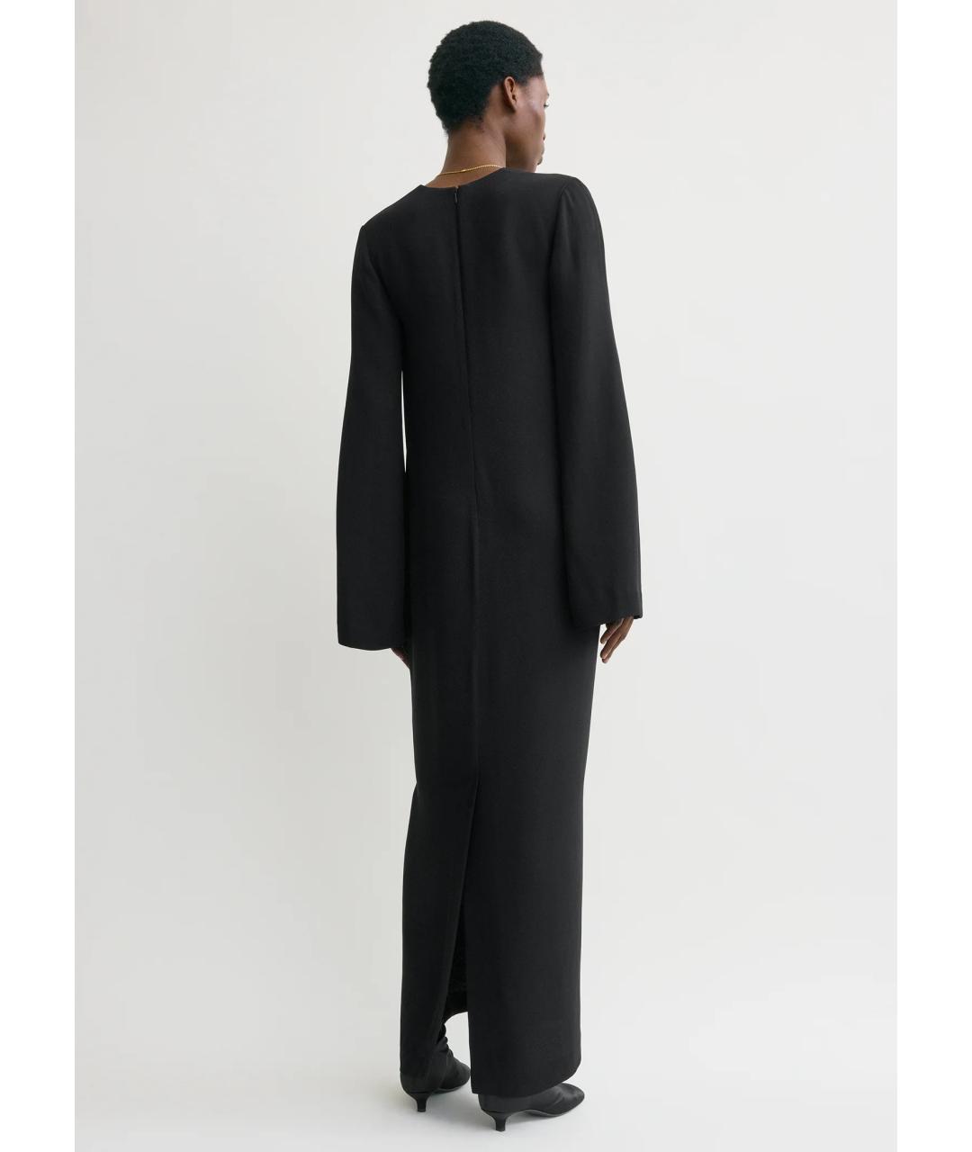 TOTEME Черное вискозное повседневное платье, фото 4