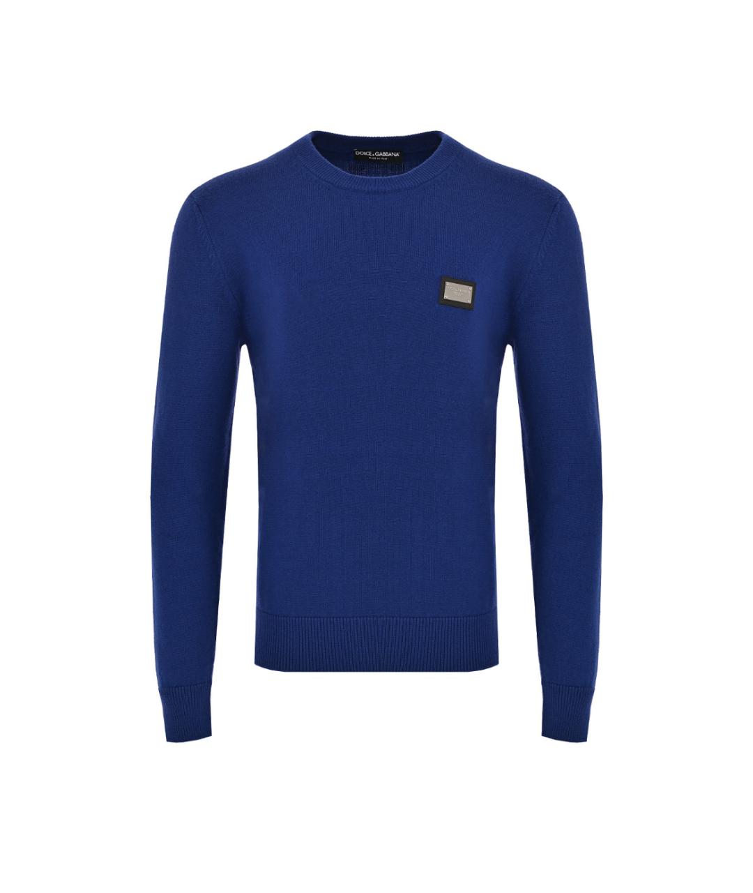 DOLCE&GABBANA Синий шерстяной джемпер / свитер, фото 1