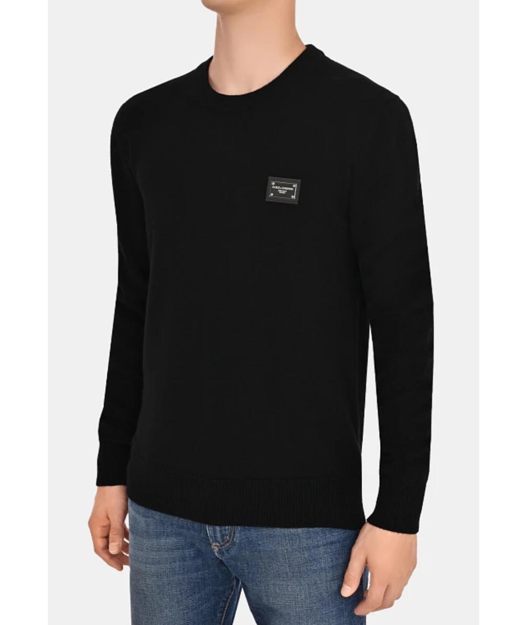 DOLCE&GABBANA Черный шерстяной джемпер / свитер, фото 2