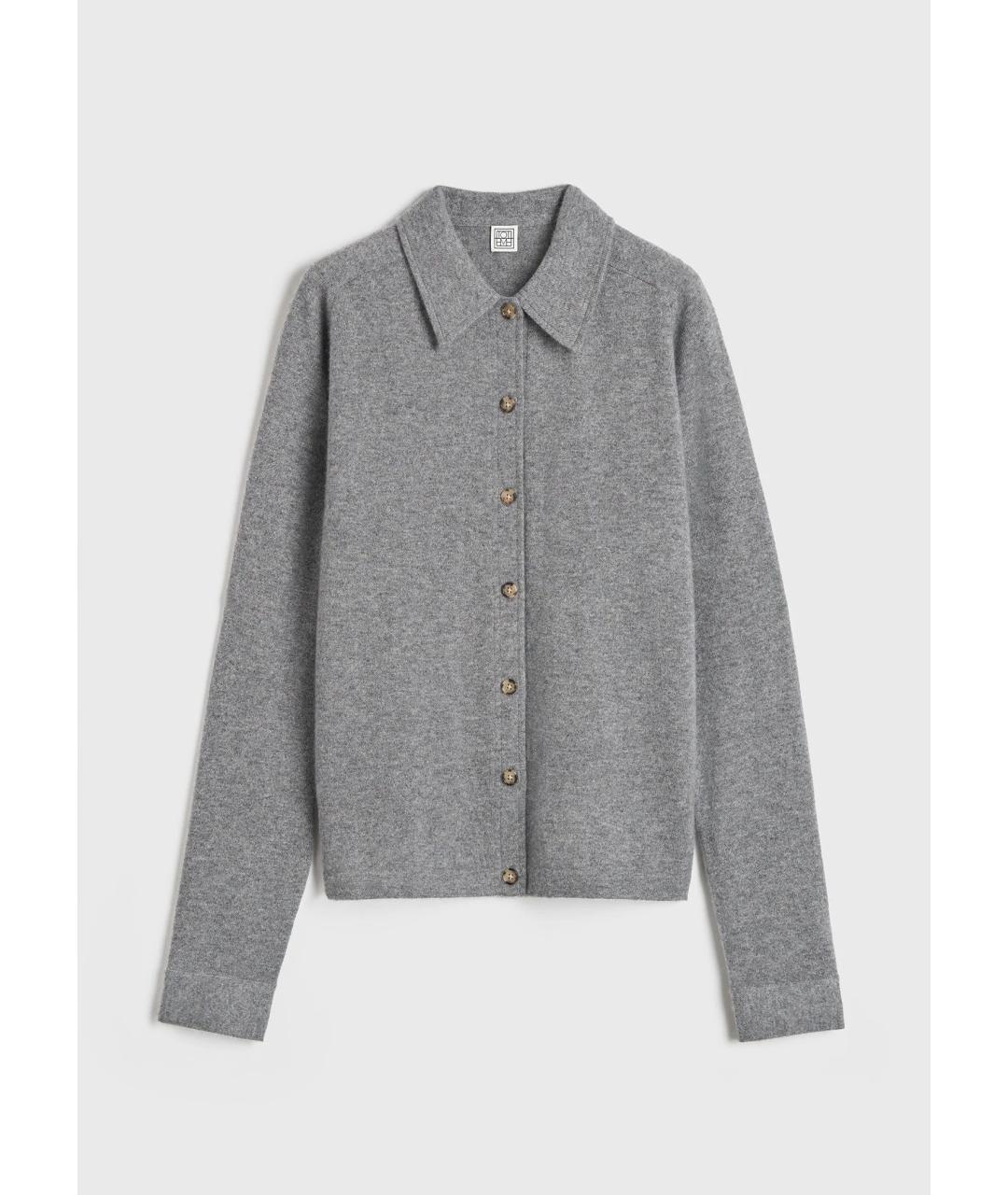 TOTEME Серый кашемировый кардиган, фото 6