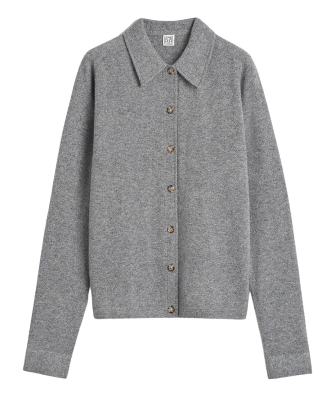 TOTEME Серый кашемировый кардиган, фото 1