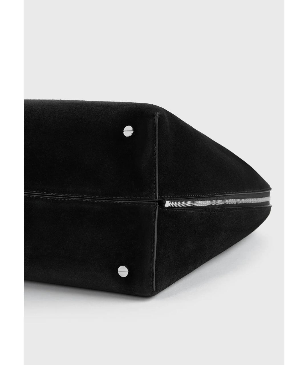 TOTEME Черная кожаная сумка тоут, фото 4