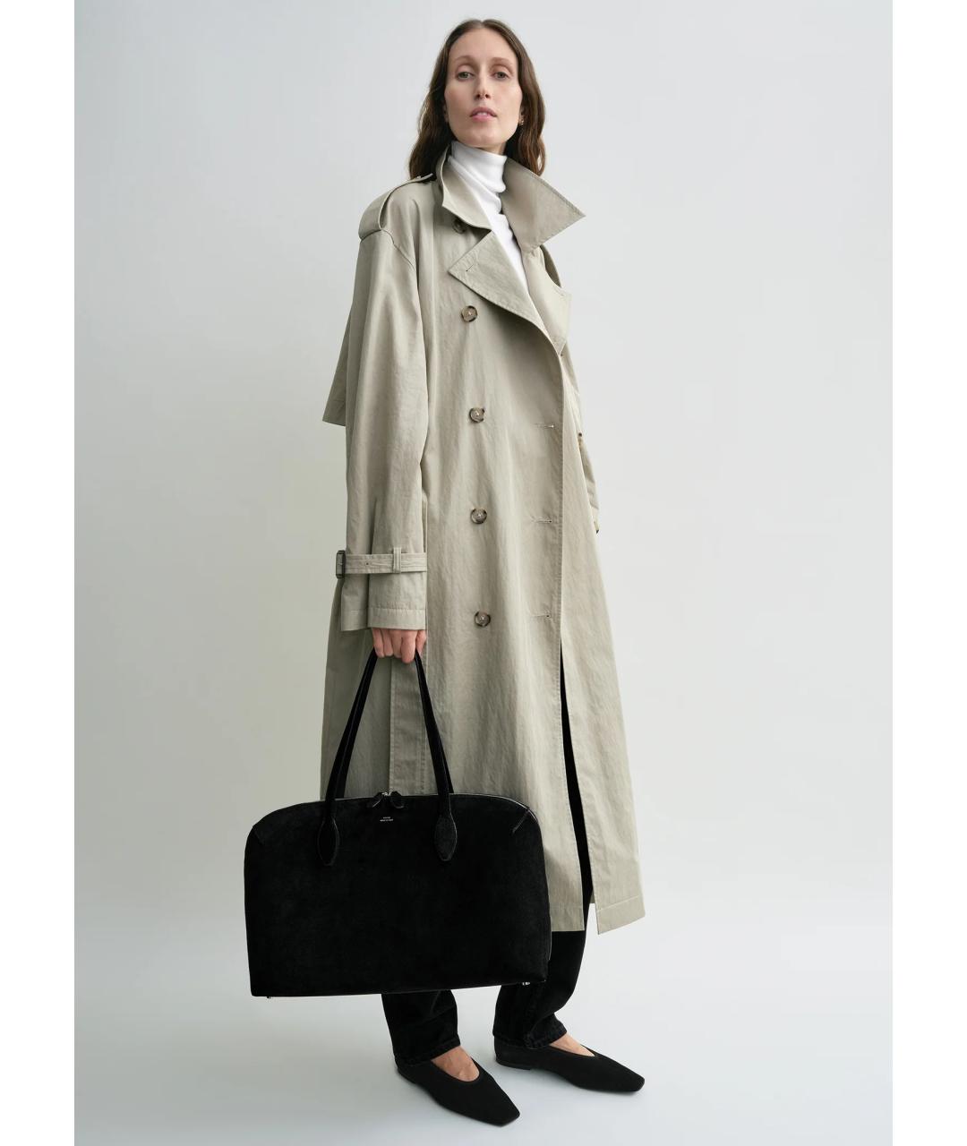 TOTEME Черная кожаная сумка тоут, фото 7