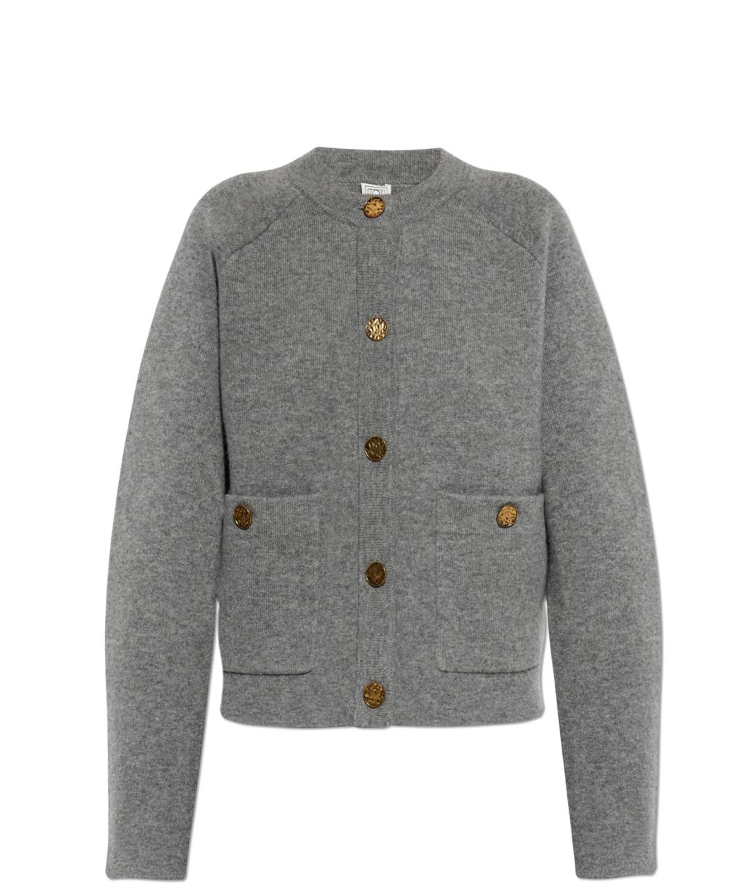 TOTEME Серый кашемировый кардиган, фото 1