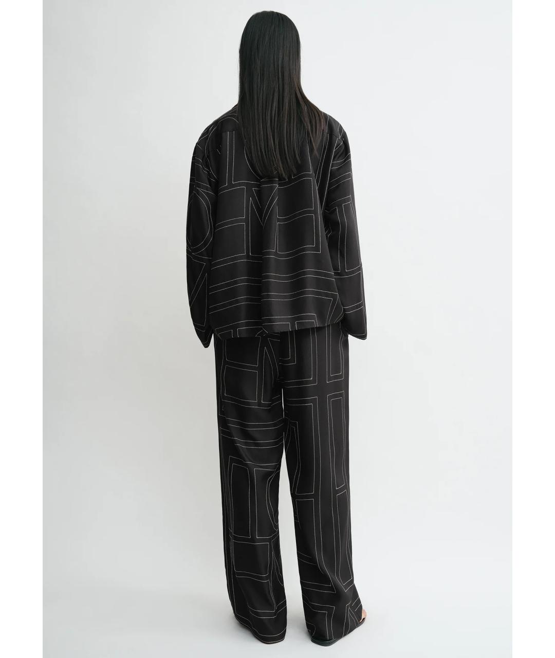 TOTEME Черный шелковый костюм с брюками, фото 5