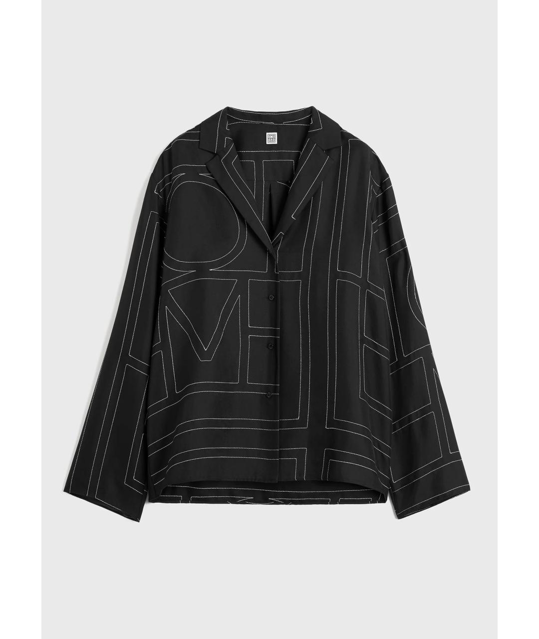 TOTEME Черный шелковый костюм с брюками, фото 7