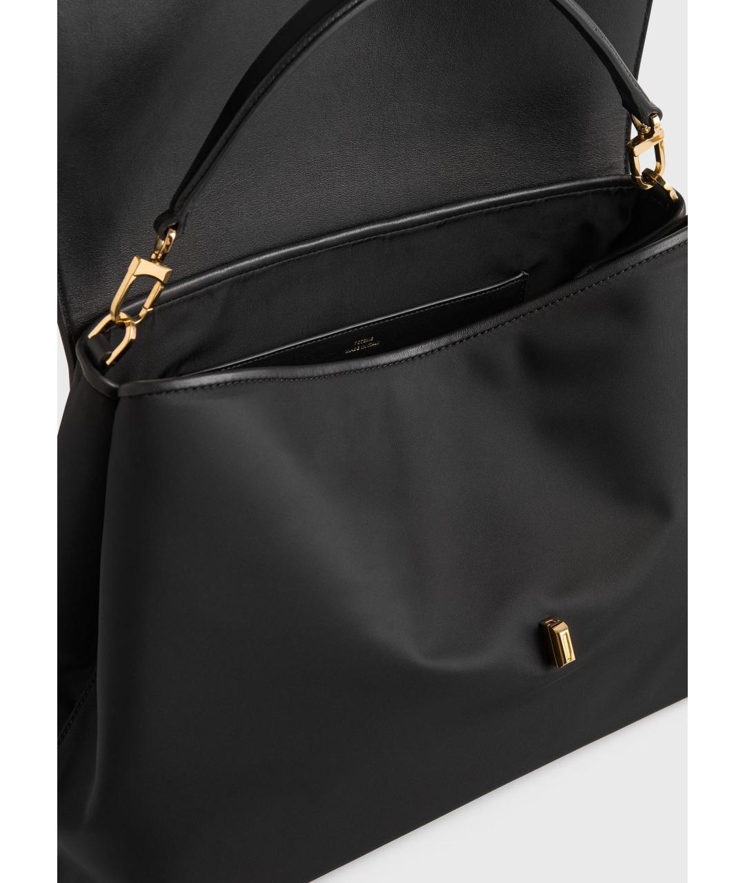TOTEME Черная кожаная сумка через плечо, фото 5