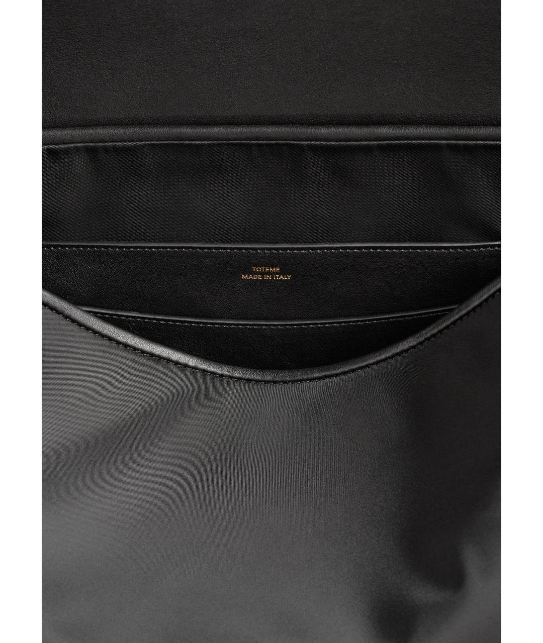 TOTEME Черная кожаная сумка через плечо, фото 4