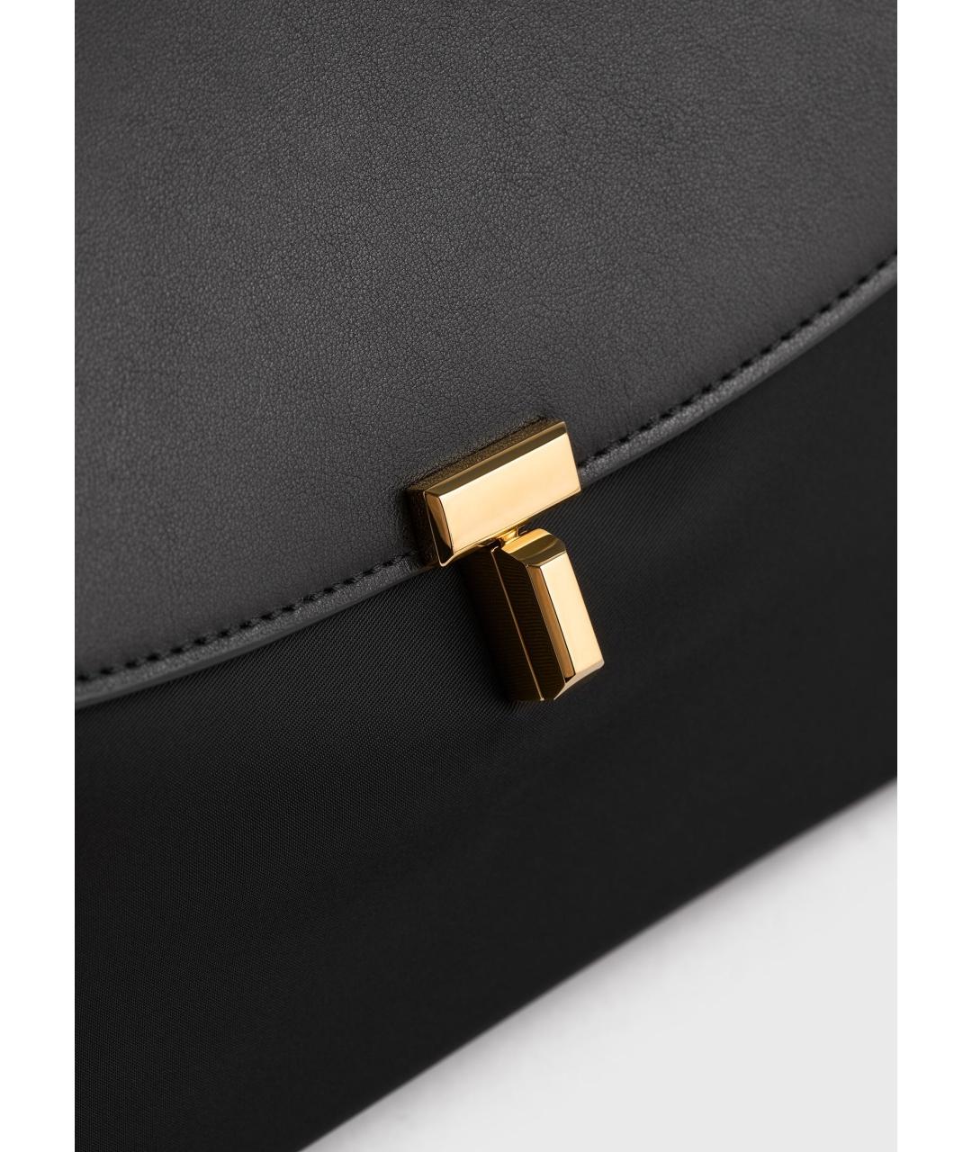 TOTEME Черная кожаная сумка через плечо, фото 3