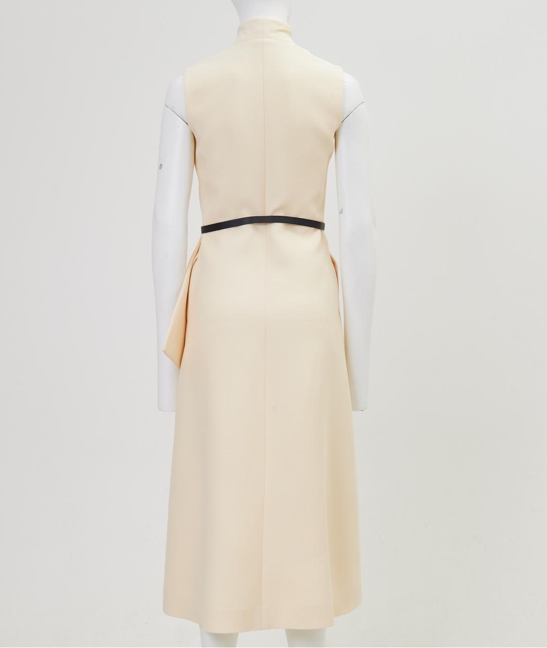 CHRISTIAN DIOR Бежевое шерстяное повседневное платье, фото 2