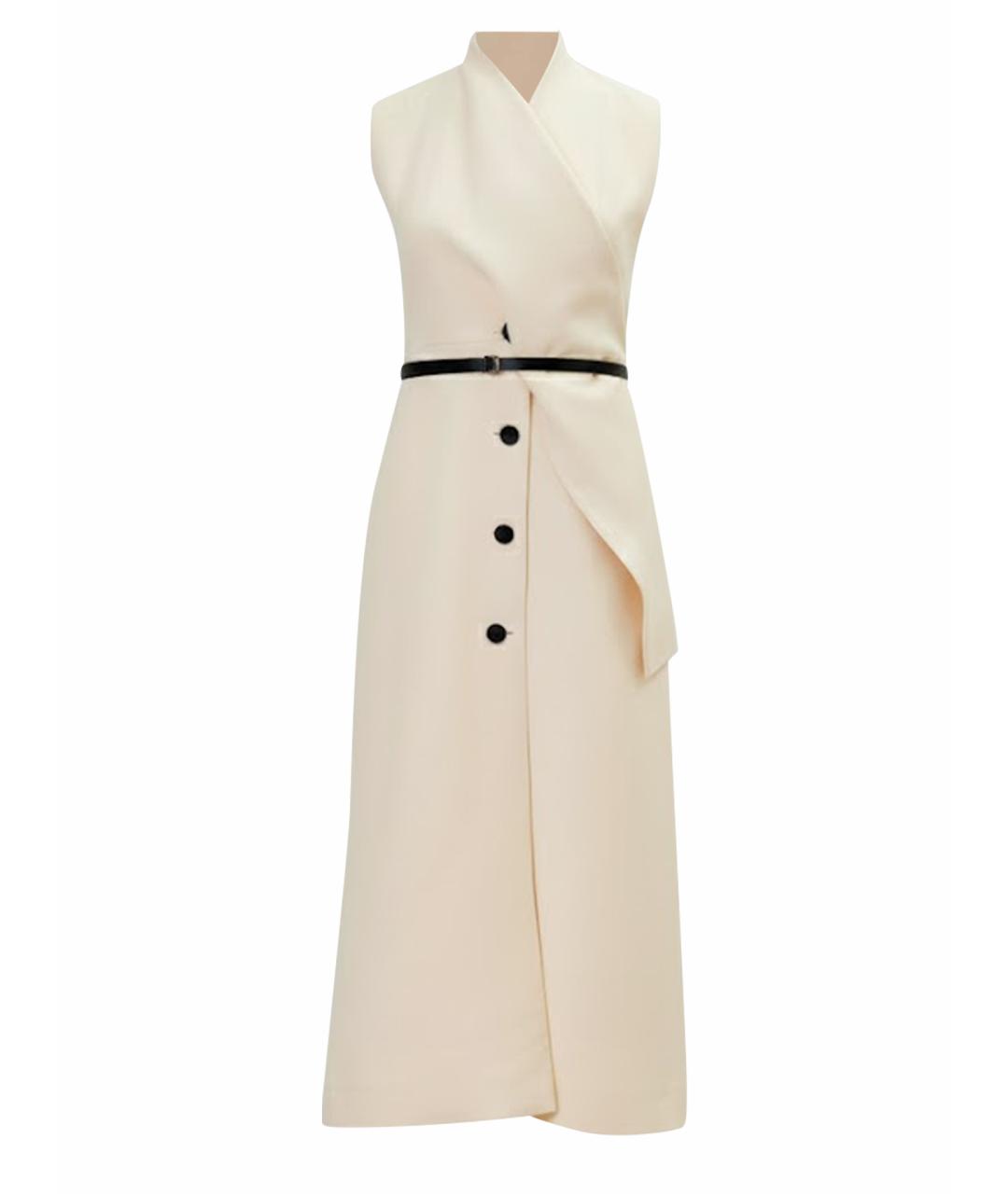 CHRISTIAN DIOR Бежевое шерстяное повседневное платье, фото 1