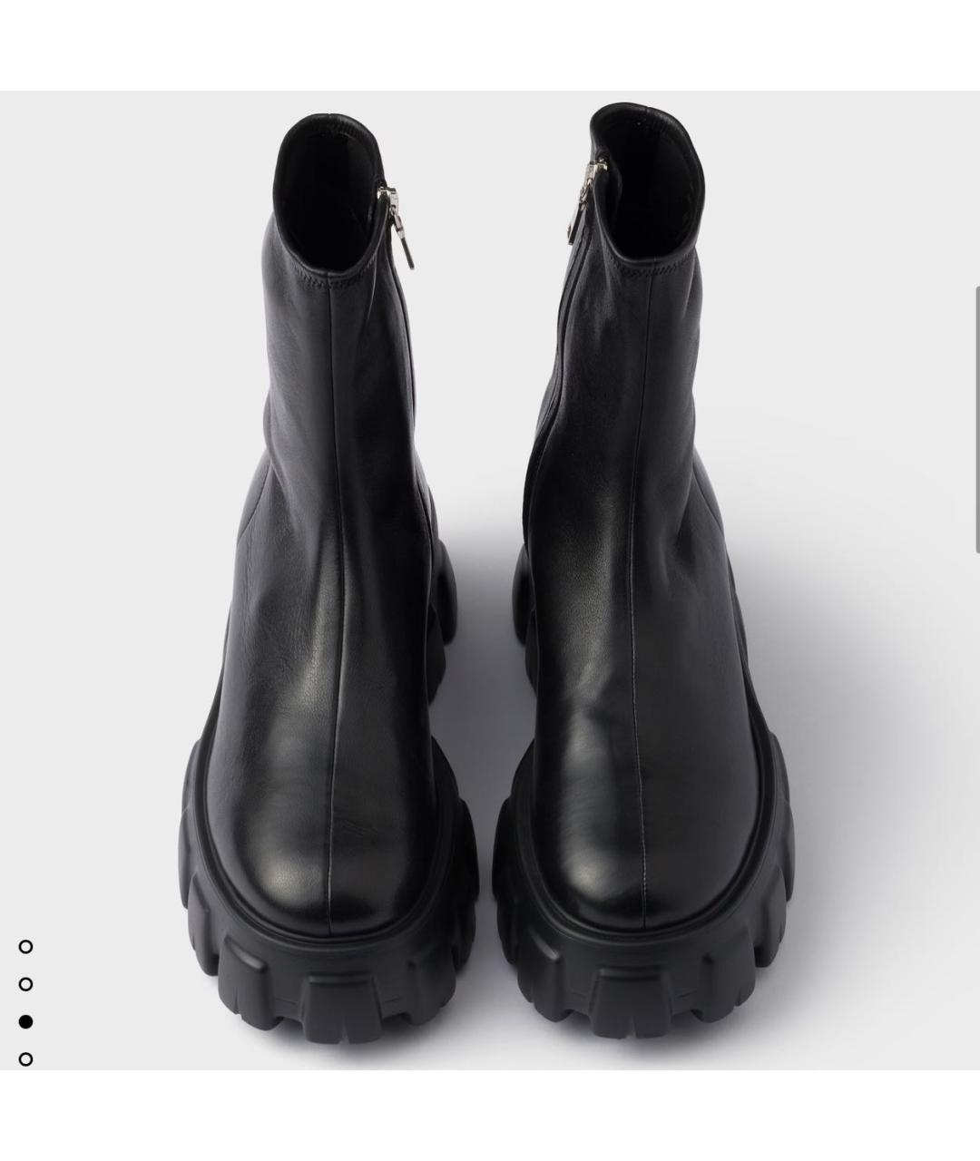 PRADA Черные кожаные ботинки, фото 2