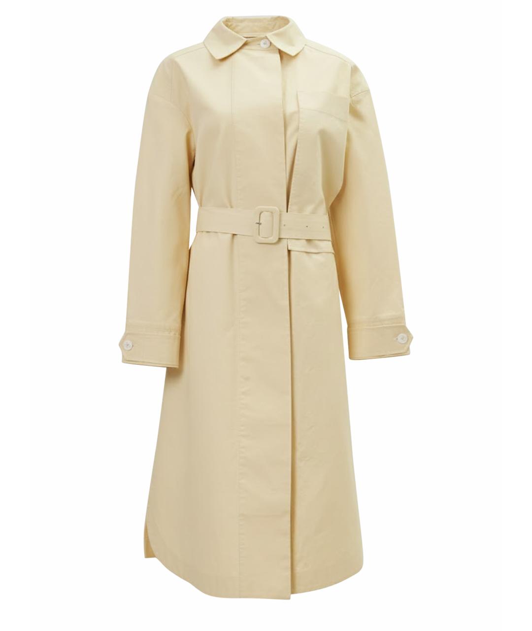 JACQUEMUS Желтый хлопковый тренч/плащ, фото 1