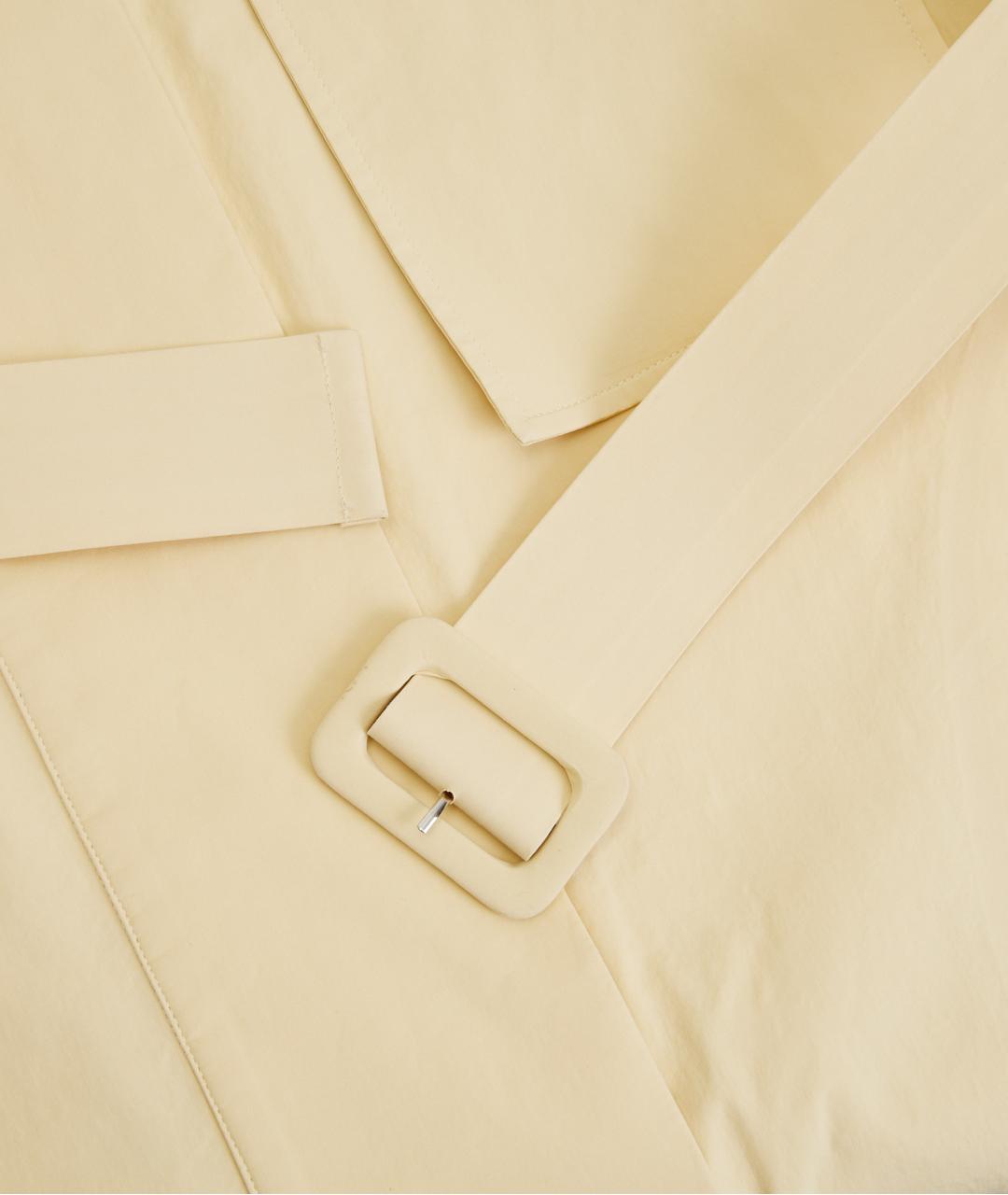 JACQUEMUS Желтый хлопковый тренч/плащ, фото 4