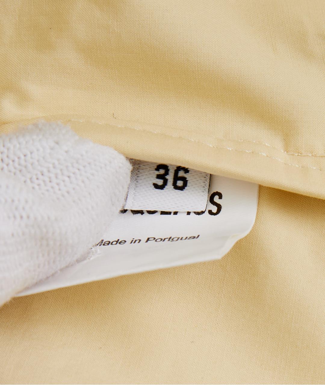 JACQUEMUS Желтый хлопковый тренч/плащ, фото 5