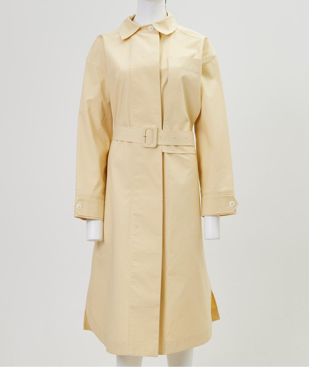 JACQUEMUS Желтый хлопковый тренч/плащ, фото 7