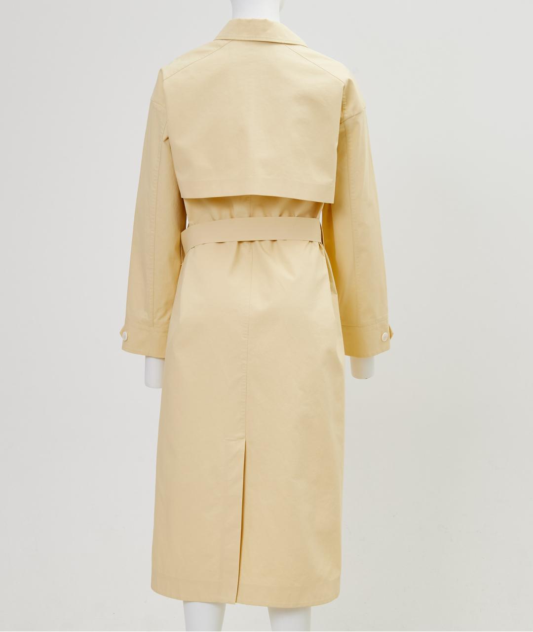 JACQUEMUS Желтый хлопковый тренч/плащ, фото 2