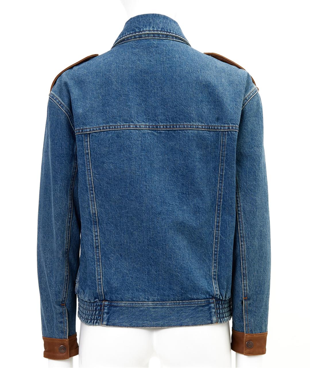 CELINE Синяя хлопковая куртка, фото 2