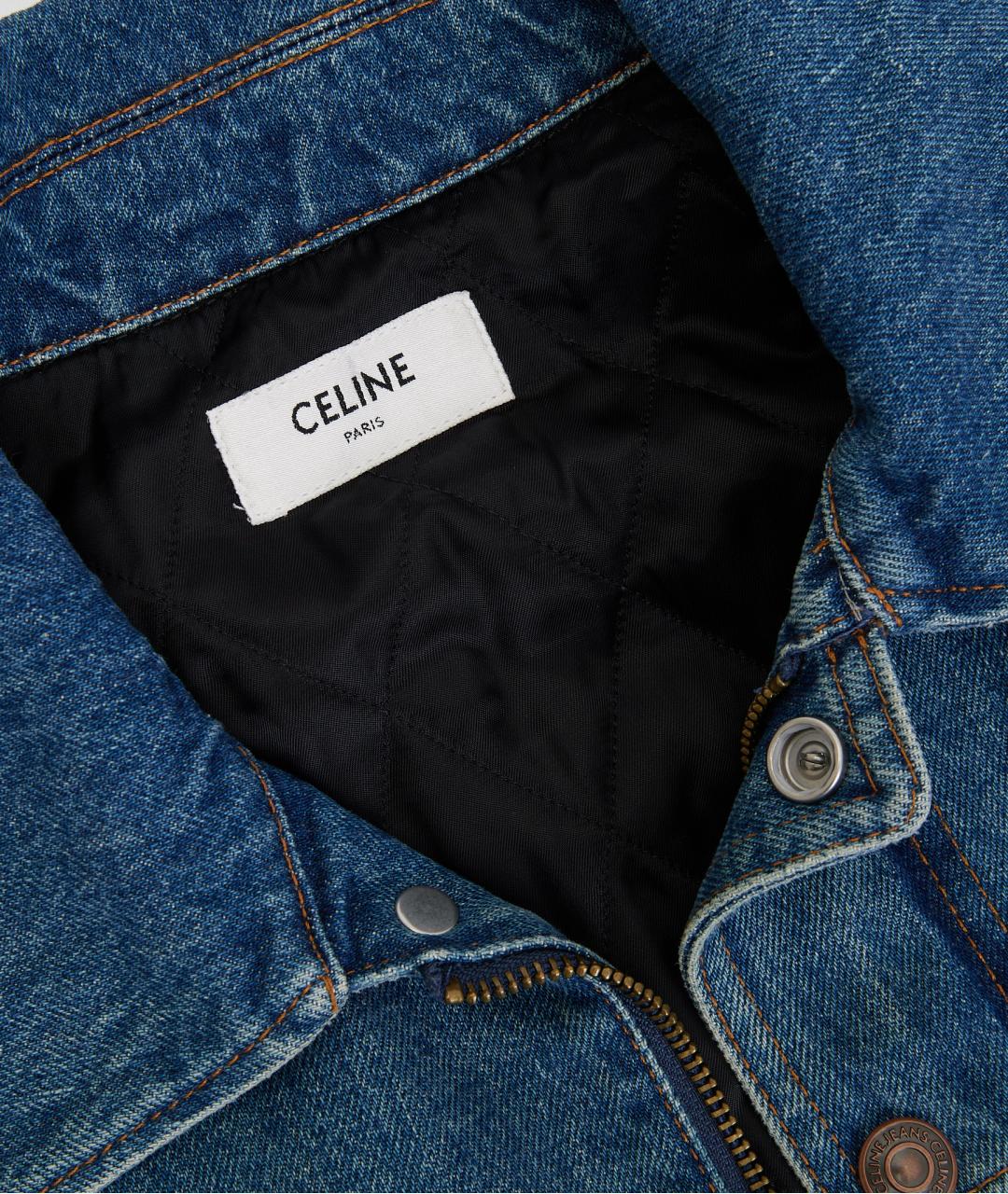 CELINE Синяя хлопковая куртка, фото 5