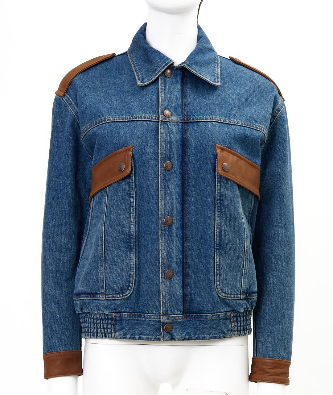 CELINE Синяя хлопковая куртка, фото 8