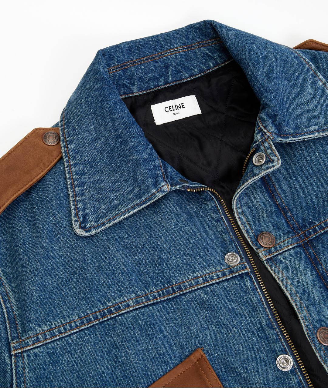 CELINE Синяя хлопковая куртка, фото 3