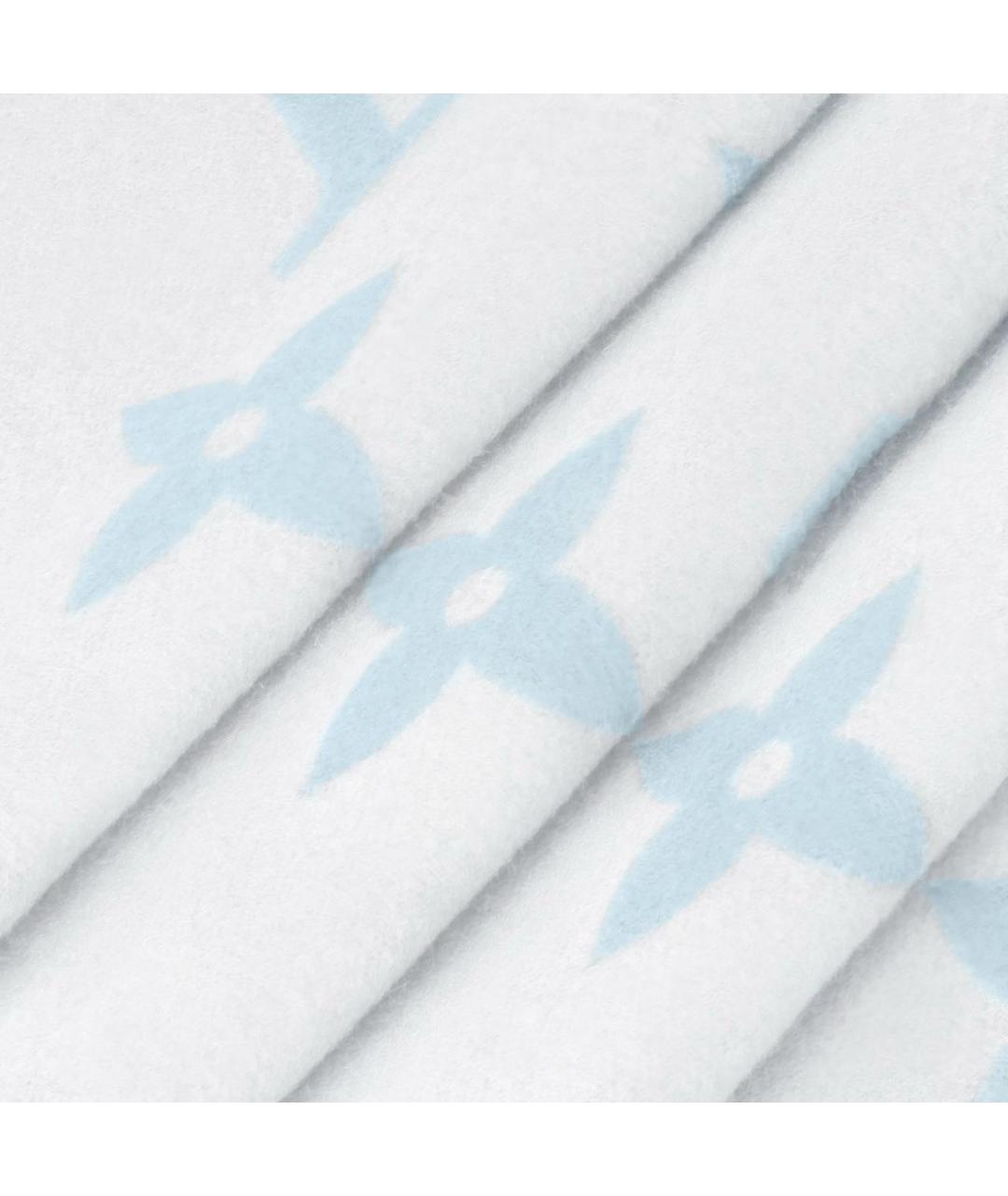 LOUIS VUITTON Голубой кашемировый шарф, фото 3