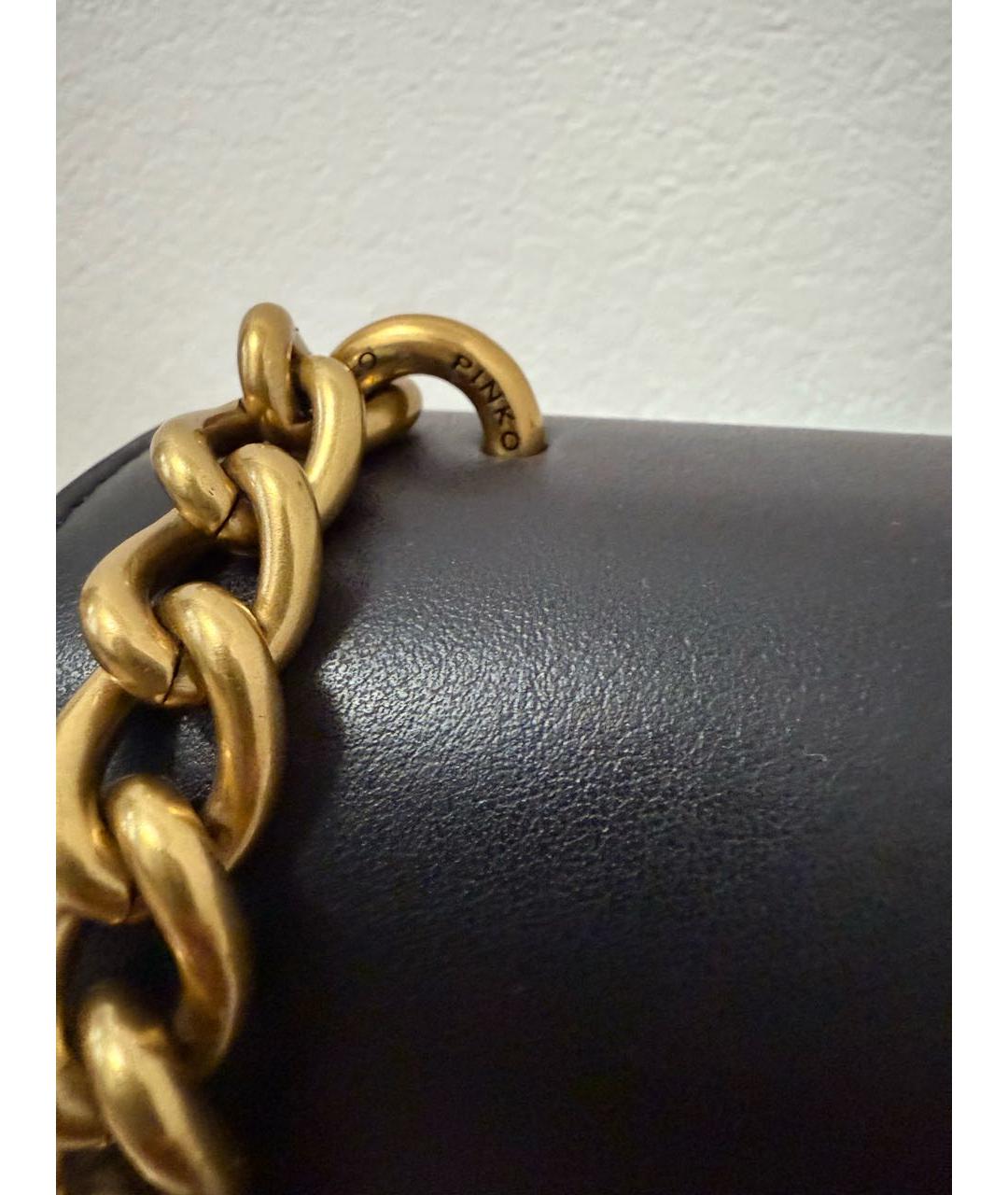PINKO Черная сумка через плечо из искусственной кожи, фото 6