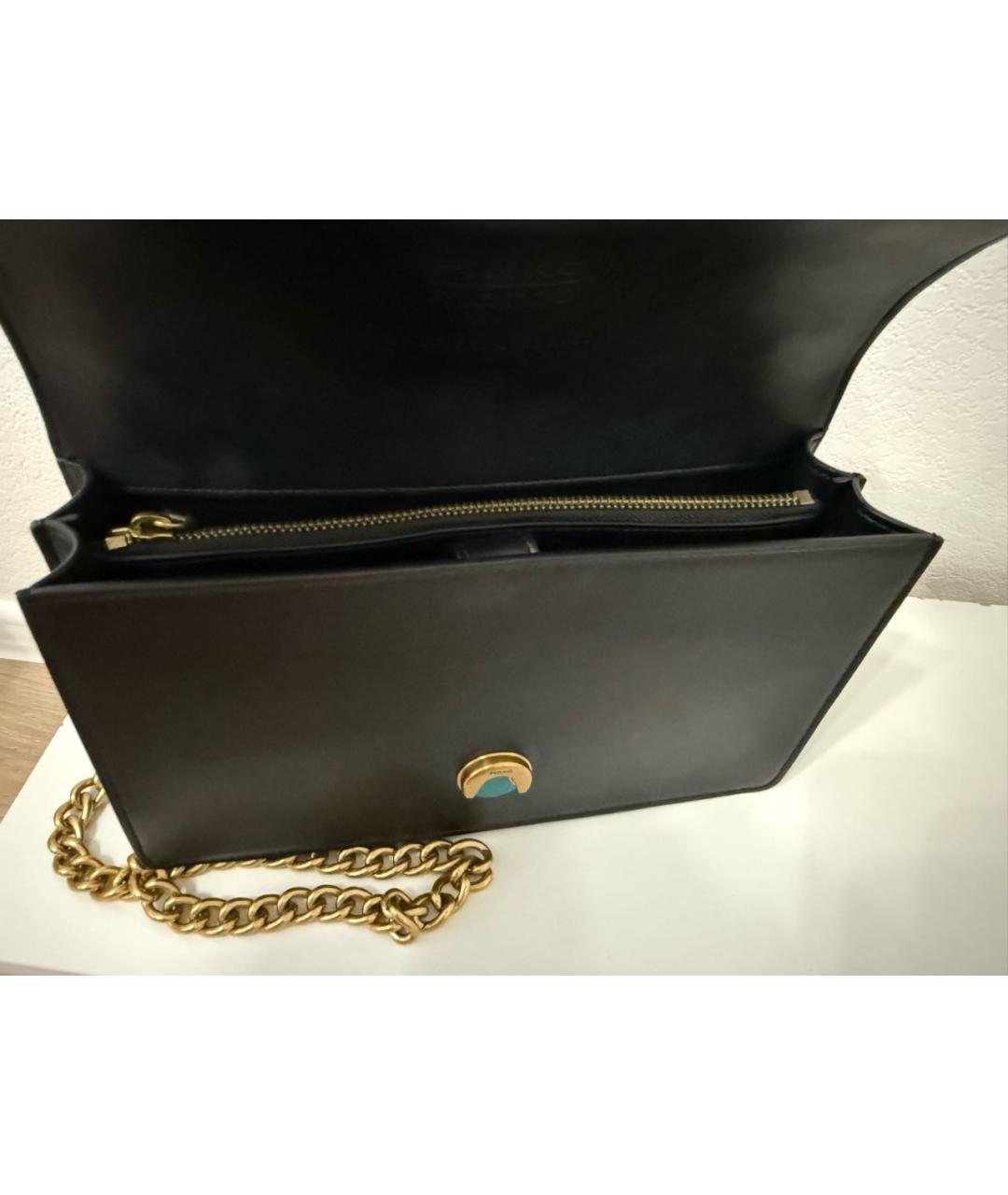 PINKO Черная сумка через плечо из искусственной кожи, фото 4