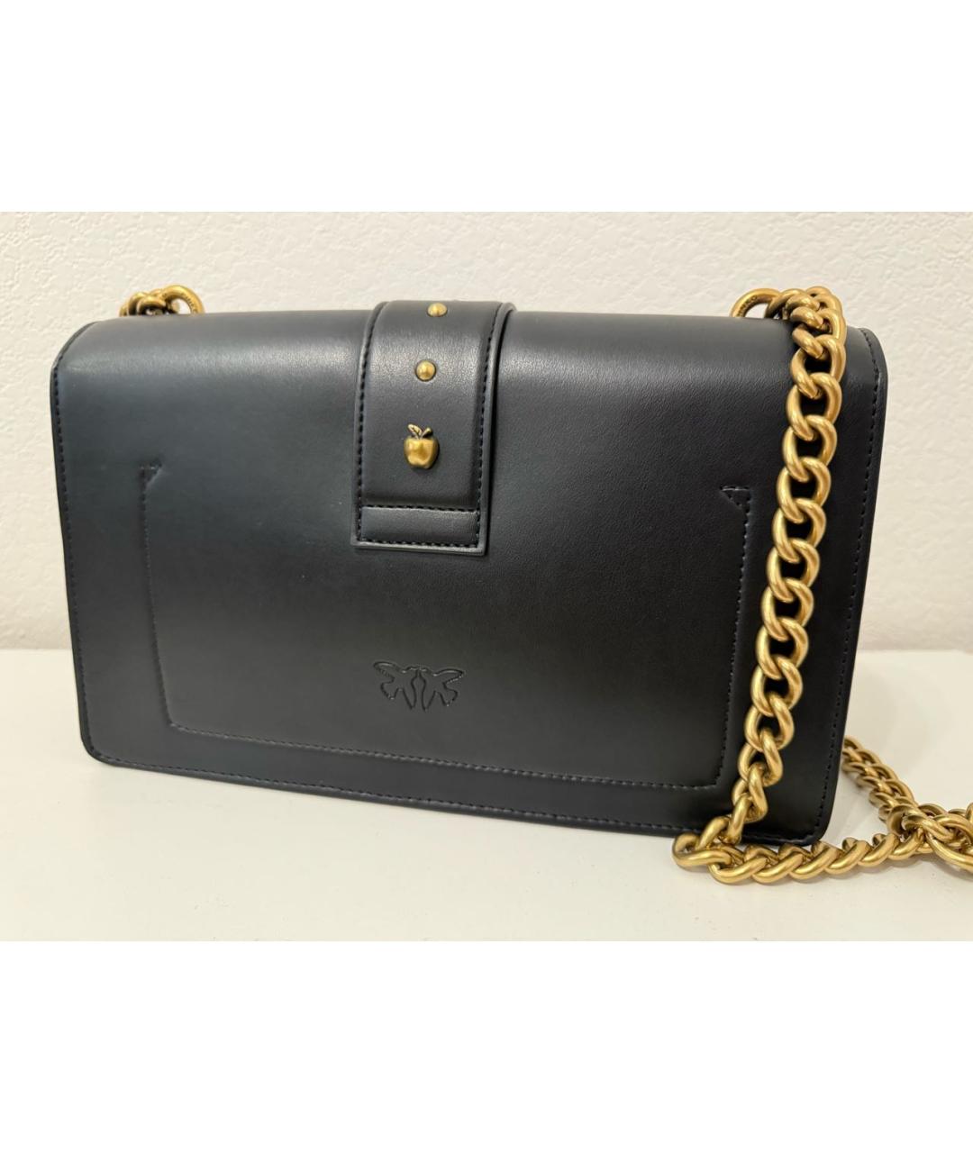 PINKO Черная сумка через плечо из искусственной кожи, фото 2